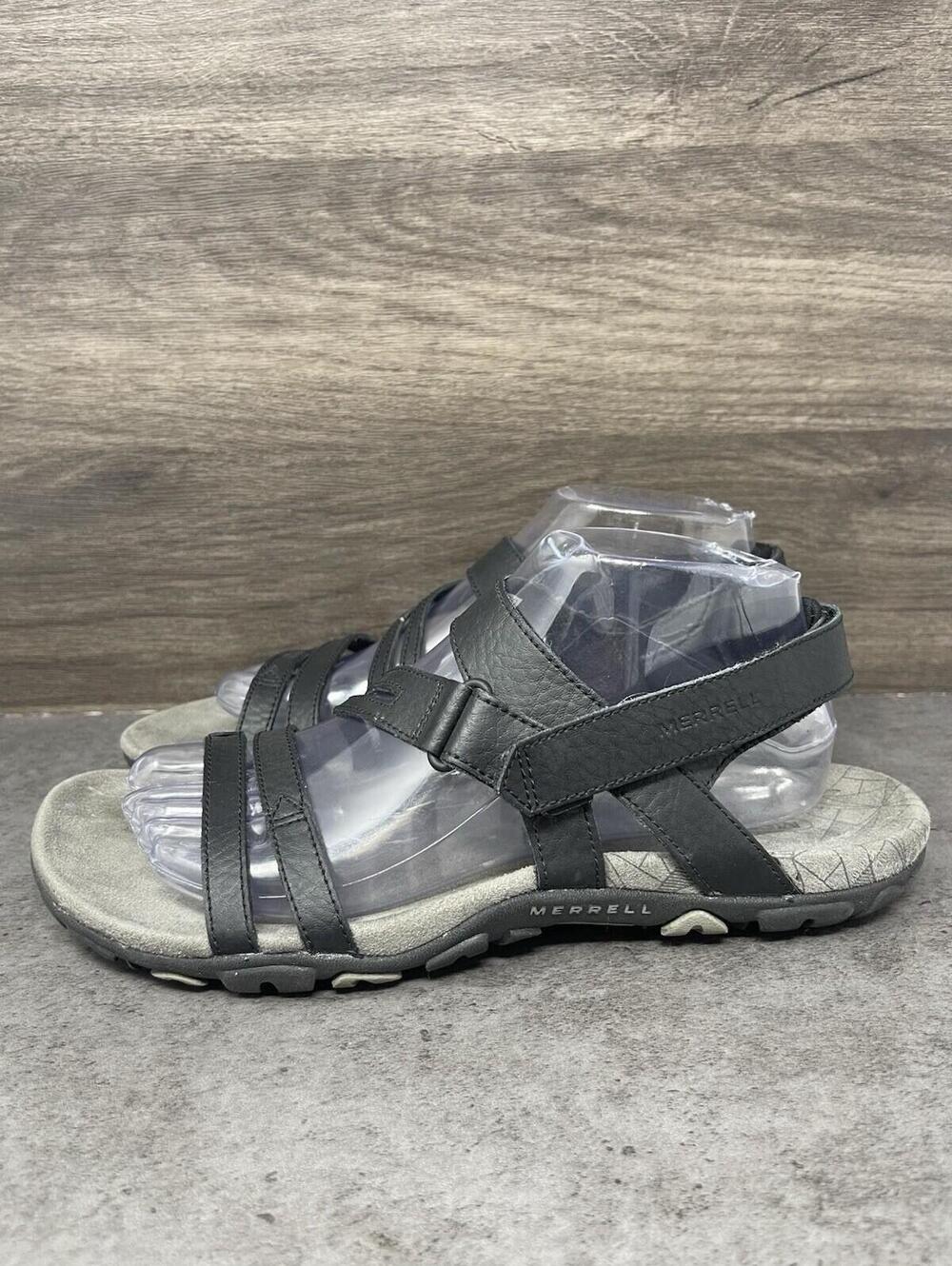 Merrell Sandspur Rose Sandals Womens Size 9 Grey Black Strap Walking
